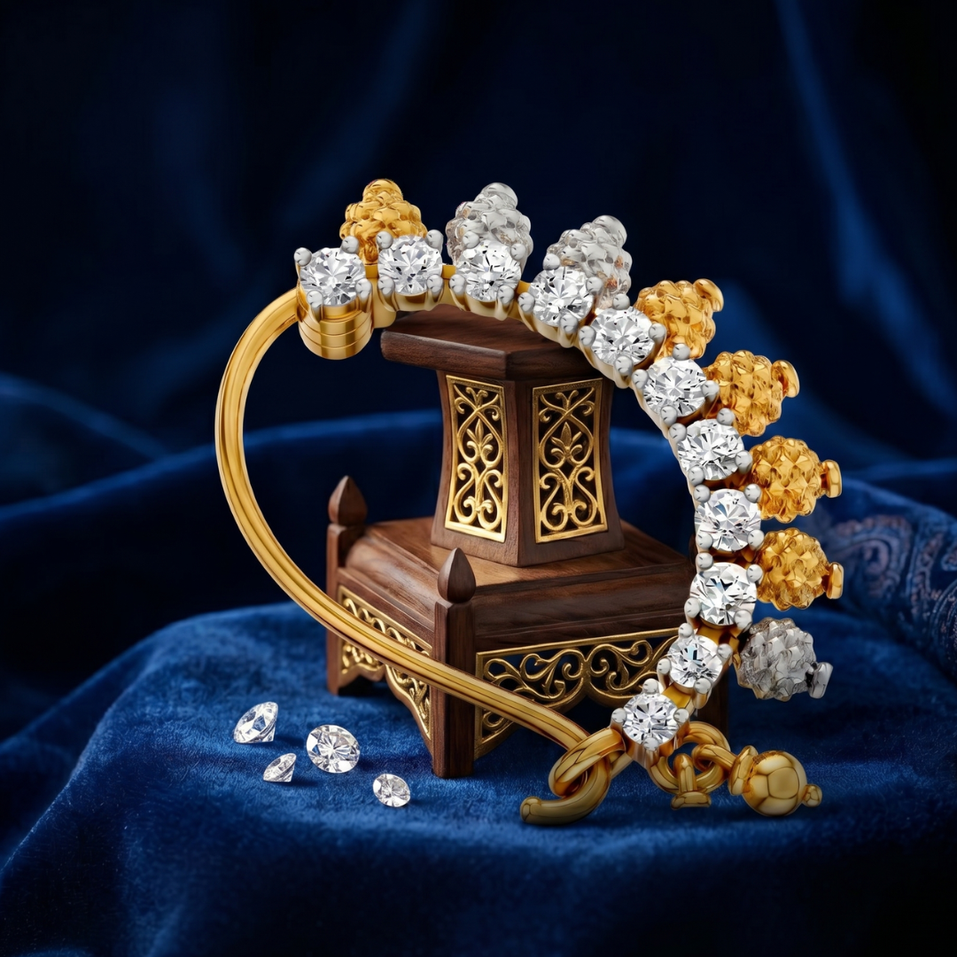 Traditional Maharashtrian Diamond Nath
