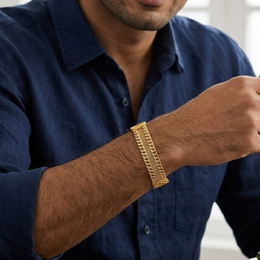 Triple-Row Royal Curb Bracelet