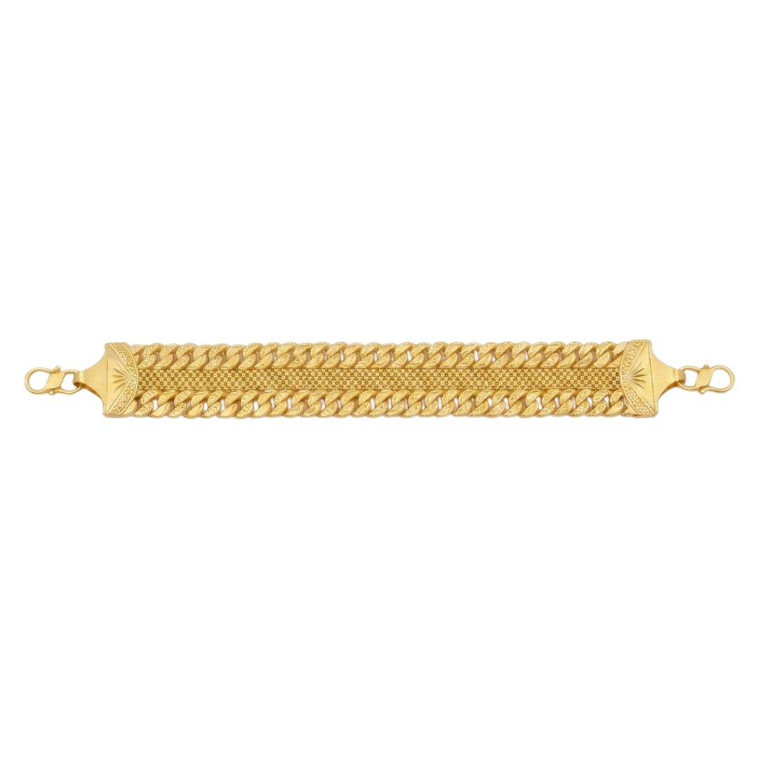 Triple-Row Royal Curb Bracelet
