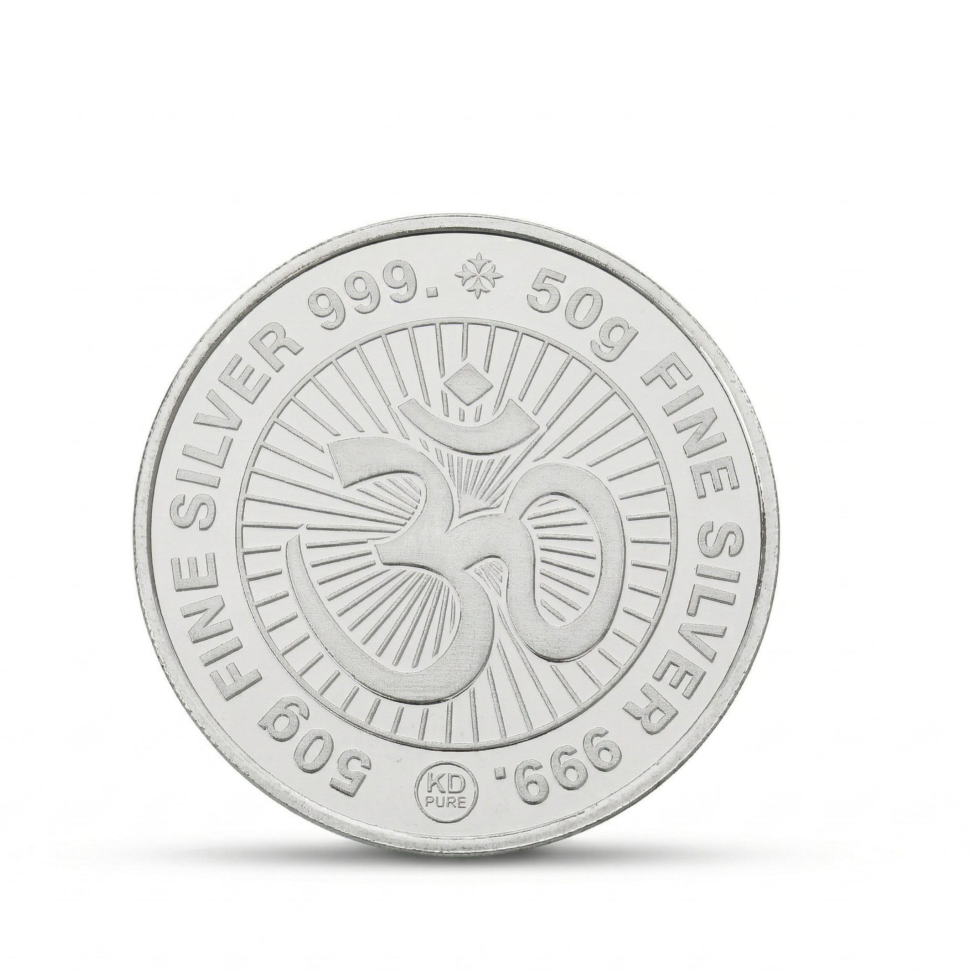 50g Silver Coin 999 Purity | Lakshmi Ganesh Shubh Labh Design | Pure Silver Coin for Diwali पूजा & Investment