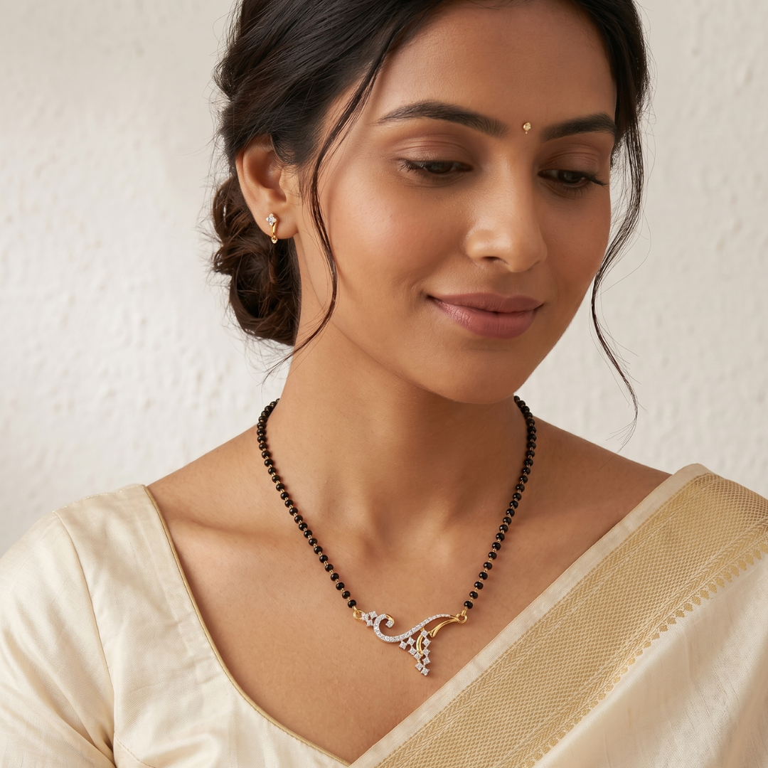 Velora Drop Mangalsutra - View 3