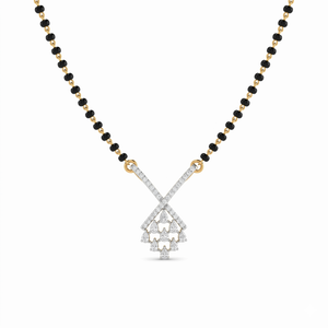 Vistara Criss-Cross Diamond Mangalsutra