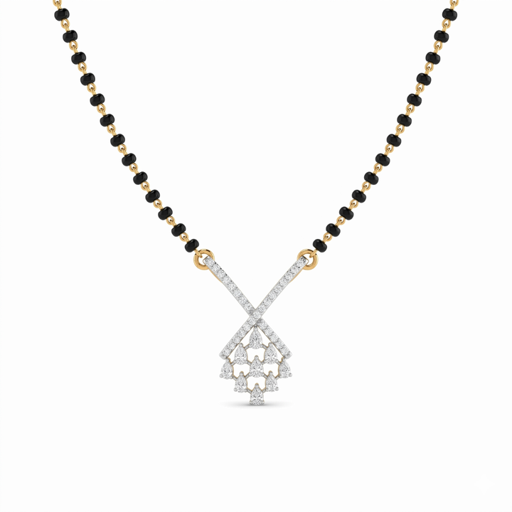 Vistara Criss-Cross Diamond Mangalsutra